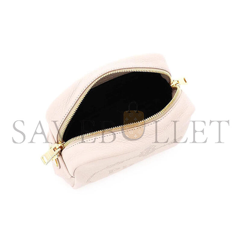Pra*a textured leather shoulder bag in water lily 1bh187 (20.5*13*8.5cm)